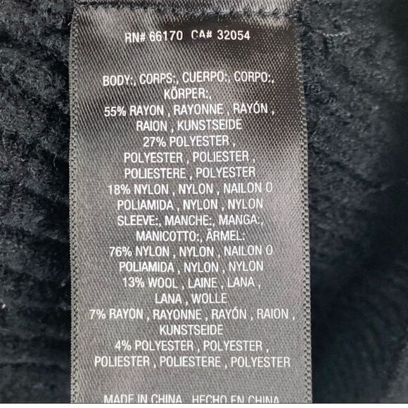 Knitted & Knotted NEW Faux Fur Sleeve Sweater Size M Black Animal Print - Picture 12 of 14